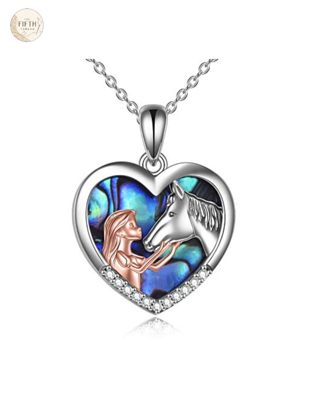 Sterling Silver Horse Pendant Necklace for Women 18"